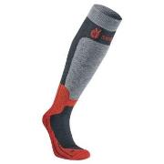 Seger Strømper Byggmark Mid Compression Sock Rød/Grå Str 43/45