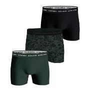 Björn Borg 3P Cotton Stretch Boxer 1565 Svart/Grønn bomull X-Large Her...