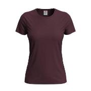 Stedman Classic Women T-shirt Mørkrød   bomull Small Dame