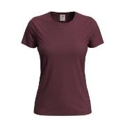 Stedman 4P Classic Women T-shirt Vinrød  bomull X-Large Dame