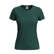 Stedman 4P Classic Women T-shirt Mørkgrørnn  bomull X-Small Dame