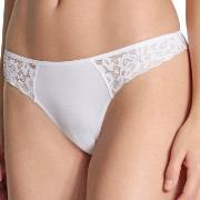 Calida Truser Natural Comfort Lace Thong Hvit bomull XX-Small Dame