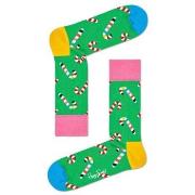 Happy socks Strømper 2P Candy Cane Sock Grønn Mønster bomull Str 41/46