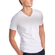 Bread and Boxers Cotton Stretch V-Neck T-shirt 2P Hvit økologisk bomul...