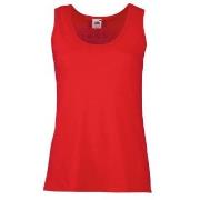 Fruit of the Loom Lady-Fit Valueweight Vest Rød bomull Medium Dame