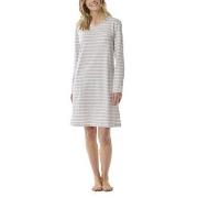 Schiesser Women Longsleeve Nightdress Hvit/Grå bomull 44 Dame