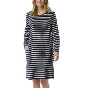 Schiesser Women Longsleeve Nightdress Blå/Hvit bomull 50 Dame