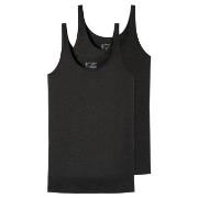 Schiesser 2P 95-5 Organic Tank Top Svart bomull 42 Dame