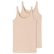 Schiesser 2P 95-5 Organic Tank Top Beige bomull 34 Dame