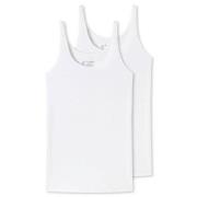 Schiesser 2P 95-5 Organic Tank Top Hvit bomull 38 Dame