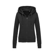 Stedman Active Hooded Sweatjacket For Women Svart Small Dame