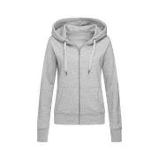 Stedman Active Hooded Sweatjacket For Women Gråmelerad Medium Dame