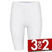 Decoy Mid-length Capri Leggings Hvit økologisk bomull Small Dame