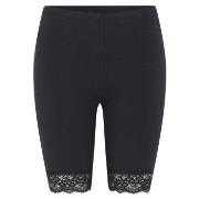 Decoy Mid-length Capri Leggings With Lace Svart økologisk bomull Large...