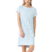 Mey Elva Nightshirt Hvit/Blå bomull 36 Dame