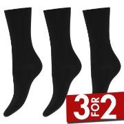 Decoy Strømper 3P Cotton Socks Svart Strl 37/41 Dame