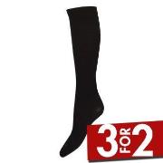 Decoy Strømper Doubleface Knee-high Socks Svart Str 37/39 Dame