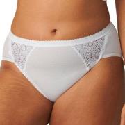 Sloggi Truser 4P Chic Midi Lace Briefs Hvit bomull 46 Dame