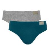 Sloggi 2P For Men GO Natural Brief Blå/Grå bomull XX-Large Herre