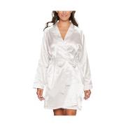 Lady Avenue Satin Short Kimono Benhvit XX-Large Dame