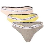 Calvin Klein Truser 9P Carousel Thongs Rosa/Gul bomull Large Dame