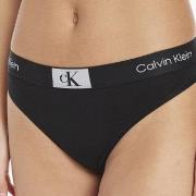 Calvin Klein Truser 3P CK96 Cotton Thong Svart bomull Large Dame