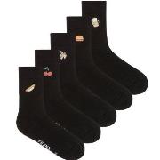 Frank Dandy Strømper 10P Embroidered Bamboo Socks Svart lyocell Str 36...