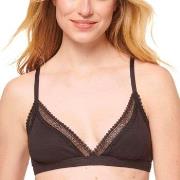 Sloggi BH GO Ribbed Lace Bralette Svart bomull Medium Dame