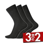 Dovre Strømper 3P Cotton Socks Svart Str 45/48 Herre