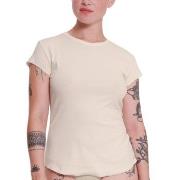 Sloggi GO Ribbed T Shirt Krem bomull X-Small Dame