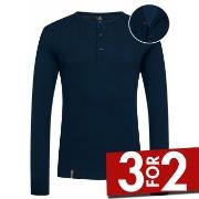 Dovre Organic Cotton Grand Dad Rib Shirt Marine økologisk bomull Mediu...