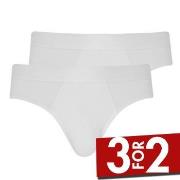 Jockey 2P Microfiber Air Brief Hvit polyamid Large Herre