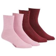 Damella Strømper 2P Seamless Socks Rosa/Rød Str 43/46 Dame
