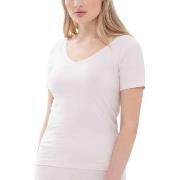 Mey Superfine Organic V-Neck T-Shirt Beige bomull 42 Dame