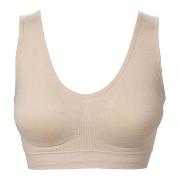 Trofe Heidi Wireless Bra Lounge BH Beige nylon X-Large Dame
