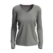 Stedman Claire V-neck Long Sleeve Gråmelerad ringspunnet bomull Medium...