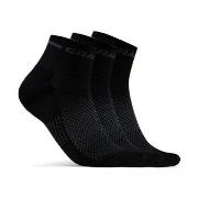 Craft Strømper 3P Core Dry Mid Socks Svart nylon Str 43/45