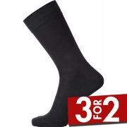 Egtved Strømper Cotton No Elastic Sock Svart Str 40/45 Herre