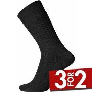 Egtved Strømper Wool Ribbed Sock Svart Str 40/45