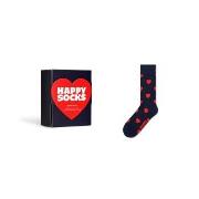 Happy socks Strømper Heart Sock Gift Box Marine mønster bomull Str 41/...