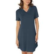 Lady Avenue Bamboo Nightdress SS Marine Bambus Large Dame