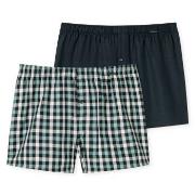 Schiesser 2P Boxershorts multipack Blå/Grønn bomull X-Large Herre