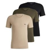 BOSS 3P Classic Regular Fit T ShirtRN Grønn/Brun bomull X-Large Herre