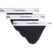 Calvin Klein 3P Modern Cotton Stretch Thong Svart bomull Medium Herre