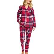 Damella Cotton Flannel Pyjamas Rød Mønster bomull Medium Dame