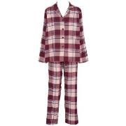 Missya Check Flannel Pyjama Rød/Hvit  bomull X-Large Dame