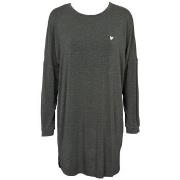 Missya Softness Long Sleeve Nightdress Mørkgrå  modal X-Large Dame