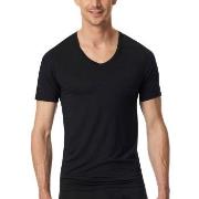 Schiesser Premium Modal V-neck Shirt Svart Medium Herre