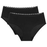 Triumph Truser 2P Feel Of Cotton Midi Svart bomull 38 Dame