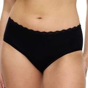 Triumph Truser Feel Of Cotton Midi Brief Svart bomull 36 Dame